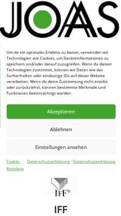 Vorschau der mobilen Webseite www.joas-metallerzeugnisse.de, JOAS Metallerzeugnisse- und Vertrieb Inh. Gabriele Joas