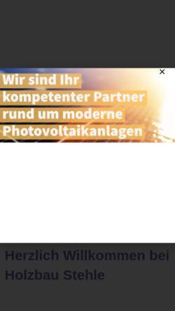 Vorschau der mobilen Webseite www.holzbau-stehle.de, Holzbau Stehle - Inh.Werner Stehle