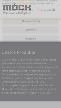 Vorschau der mobilen Webseite www.moeck.de, Gebr. Möck GmbH & Co. KG