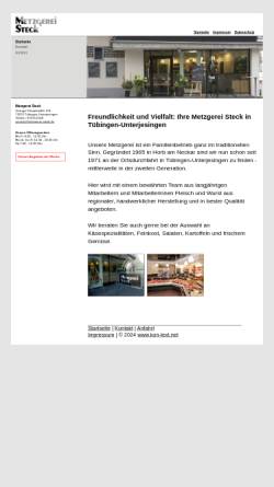Vorschau der mobilen Webseite www.metzgerei-steck.de, Metzgerei Steck