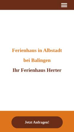 Vorschau der mobilen Webseite www.ferienhaus-herter.de, Ferienhaus Herter