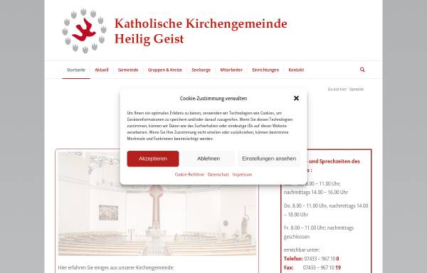 Vorschau von www.hl-geist-gemeinde-balingen.de, Heilig-Geist-Gemeinde