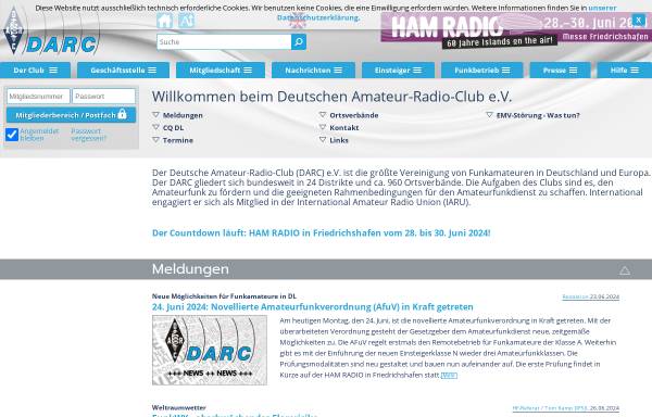 Vorschau von www.darc.de, Ortsverband Balingen des Deutschen Amateur-Radio-Clubs e. V.