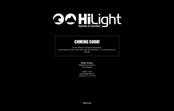 Vorschau von www.hilight-shop.de, Hilight Fashion und Function