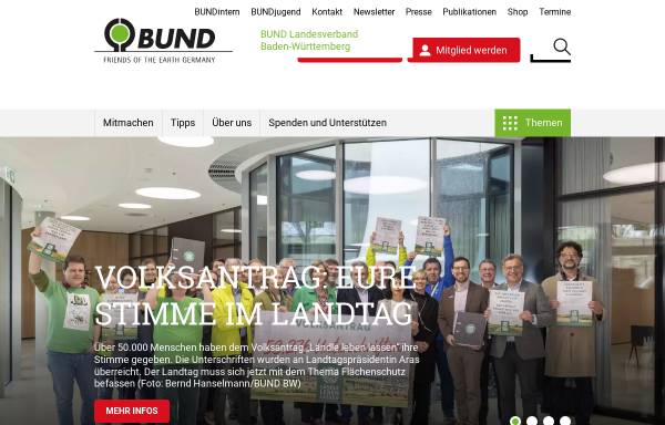 Vorschau von www.bund-bawue.de, Bund für Umwelt und Naturschutz Deutschland (BUND) - Landesverband Baden-Württemberg