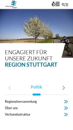 Vorschau der mobilen Webseite www.region-stuttgart.org, Verband Region Stuttgart