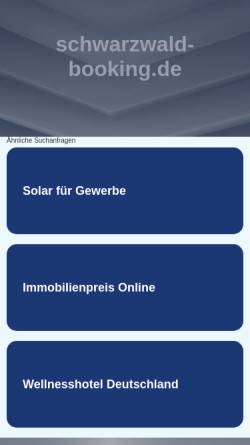 Vorschau der mobilen Webseite www.schwarzwald-booking.de, Schwarzwald Booking