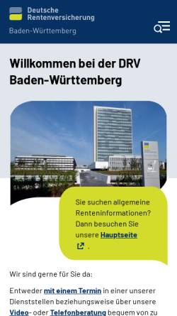 Vorschau der mobilen Webseite www.deutsche-rentenversicherung.de, Deutsche Rentenversicherung Baden-Württemberg
