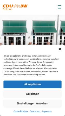 Vorschau der mobilen Webseite fraktion.cdu-bw.de, CDU-Fraktion im Landtag von Baden-Württemberg