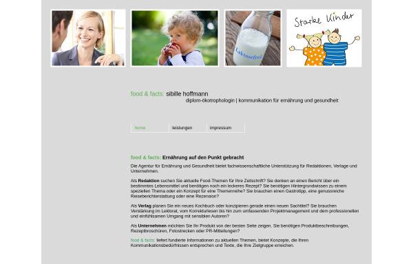food & facts: sibille hoffmann diplom-öktotrophologin
