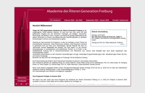 Vorschau von www.akademie-aeltere-generation-freiburg.de, Akademie der Älteren Generation