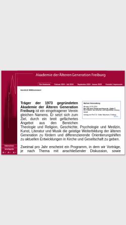 Vorschau der mobilen Webseite www.akademie-aeltere-generation-freiburg.de, Akademie der Älteren Generation