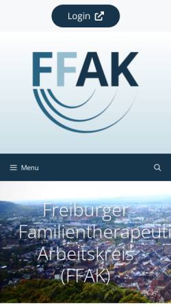 Vorschau der mobilen Webseite ffak.org, Freiburger Familientherapeutischer Arbeitskreis (FFAK) e.V.