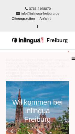 Vorschau der mobilen Webseite www.inlingua-freiburg.de, Inlingua Business Academy Freiburg
