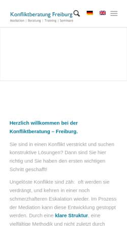 Vorschau der mobilen Webseite konfliktberatung-freiburg.de, Konfliktberatung und Mediation