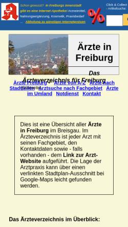 Vorschau der mobilen Webseite internet-apotheke-freiburg.de, Ärzte in Freiburg
