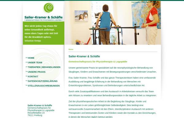 Vorschau von www.kinderphysio-freiburg.de, Sailer-Kramer & Schäfle