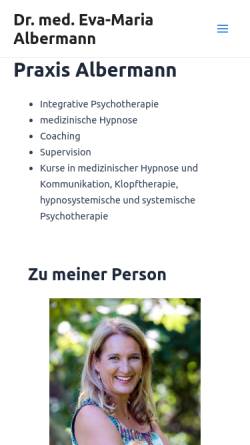 Vorschau der mobilen Webseite www.dr-albermann.de, Dr. med. Eva-Maria Albermann