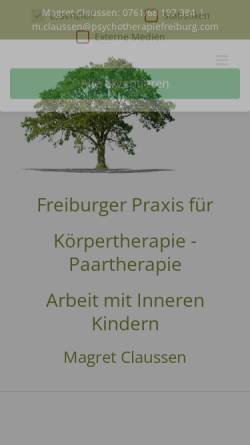Vorschau der mobilen Webseite www.psychotherapiefreiburg.com, Dipl.-Psych. Jörg Claussen