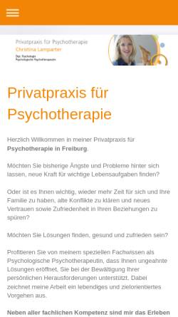 Vorschau der mobilen Webseite www.psychotherapie-lamparter.de, Psychotherapie Christine Lamparter