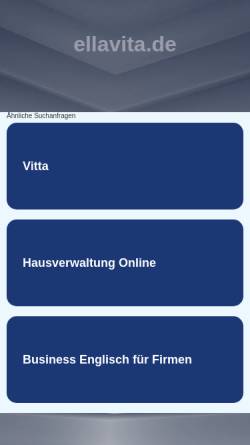 Vorschau der mobilen Webseite ellavita.de, EllaVita