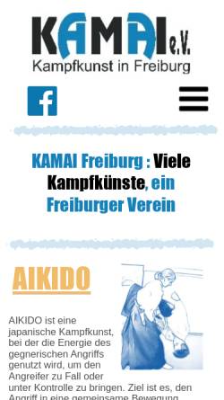 Vorschau der mobilen Webseite kamai-freiburg.de, Kamai e.V.