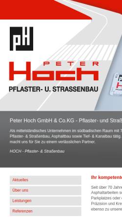 Vorschau der mobilen Webseite www.hoch-strassenbau.de, Peter Hoch GmbH & Co. KG