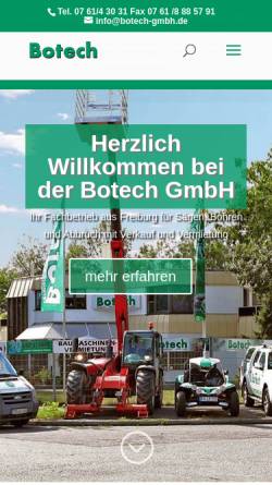 Vorschau der mobilen Webseite www.botech-gmbh.de, Botech GmbH