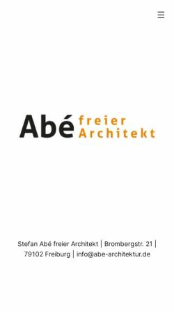 Vorschau der mobilen Webseite abe-architektur.de, Offenes Planwerk, Stefan Abé