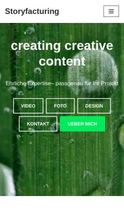 Vorschau der mobilen Webseite storyfacturing.design, Storyfacturing® Ben Kunstleben