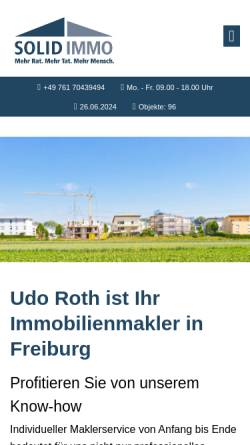 Vorschau der mobilen Webseite www.solidimmo.de, Solidimmo Udo Roth