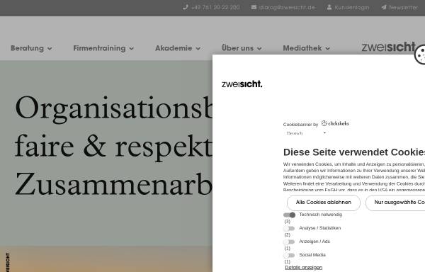 Vorschau von www.zweisicht.de, Zweisicht - Bähner & Schwertfeger