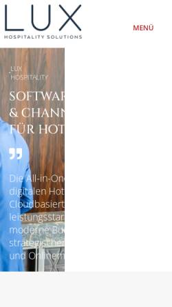 Vorschau der mobilen Webseite lux-hospitality.de, Web-Media Software Ltd.