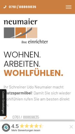 Vorschau der mobilen Webseite www.ihre-einrichter.de, Schreinerei Neumaier GmbH