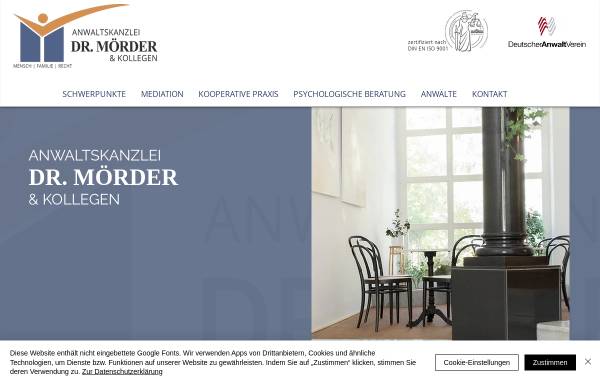 Vorschau von www.kanzlei-moerder.de, Anwaltskanzlei Dr. Mörder und Kollegen