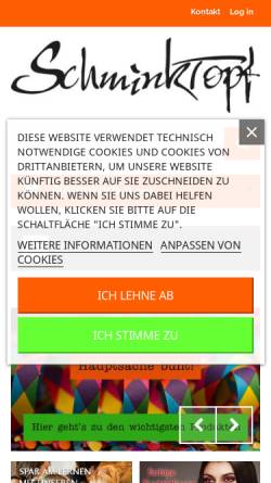 Vorschau der mobilen Webseite schminktopf.de, Reiche & Wilberg GbR