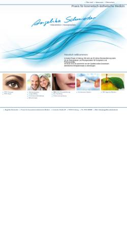 Vorschau der mobilen Webseite www.angelika-schmieder.de, Kosmetik und Heilpraktik Angelika Schmieder