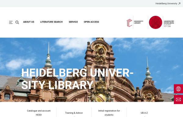 Vorschau von www.ub.uni-heidelberg.de, Universitätsbibliothek Heidelberg