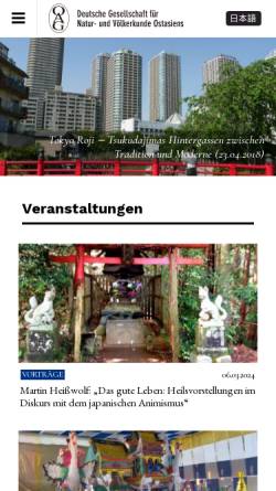Vorschau der mobilen Webseite www.oag.jp, Deutsche Gesellschaft für Natur- und Völkerkunde Ostasiens