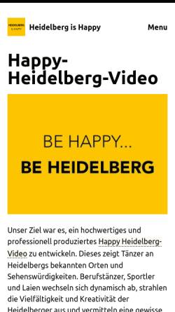 Vorschau der mobilen Webseite happy-heidelberg.de, Heidelberg Happy Video