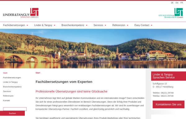Vorschau von www.mytranslation.de, Linder & Tanguy Sprachen Service