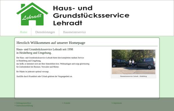 Vorschau von www.hausmeisterservice-lehradt.de, Hausmeisterservice Lehradt