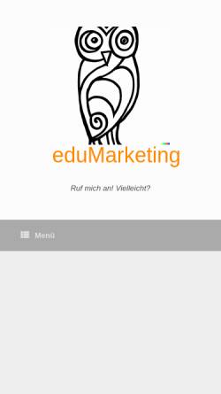 Vorschau der mobilen Webseite www.edumarketing.net, Online-Marketing für Bildungszentren