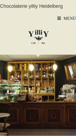 Vorschau der mobilen Webseite chocolaterie-heidelberg.de, Chocolaterie - Galerie - Café YilliY