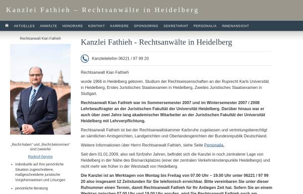 Vorschau von www.kanzlei-fathieh.de, Rechtsanwaltskanzlei Kian Fathieh