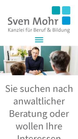 Vorschau der mobilen Webseite kanzlei-svenmohr.de, Kanzlei für Beruf und Bildung