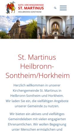 Vorschau der mobilen Webseite www.martinus-hn.de, Kirchengemeinde St. Martinus