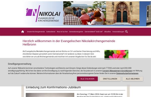 Vorschau von www.nikolaigemeinde-heilbronn.de, Evangelische Nikolaigemeinde