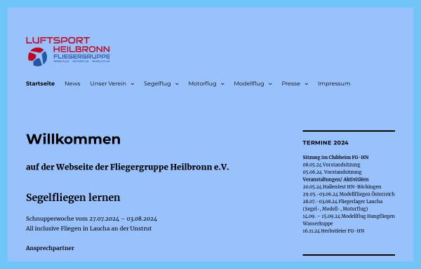 Vorschau von www.fliegergruppe-heilbronn.de, Fliegergruppe Heilbronn