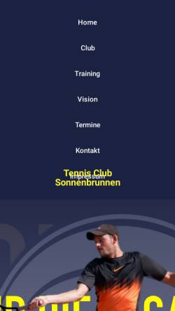 Vorschau der mobilen Webseite tennisclub-sonnenbrunnen.de, Heilbronner Schützengilde e.V. Abteilung Tennis